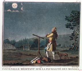 Bernard Le Bovier de Fontenelle (1657-1757) Meditating on the Proliferation of Worlds, 1791
